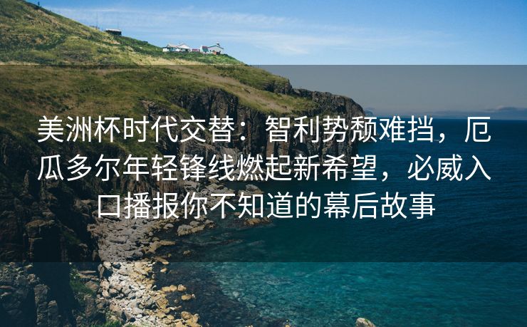 美洲杯时代交替：智利势颓难挡，厄瓜多尔年轻锋线燃起新希望，必威入口播报你不知道的幕后故事  第2张
