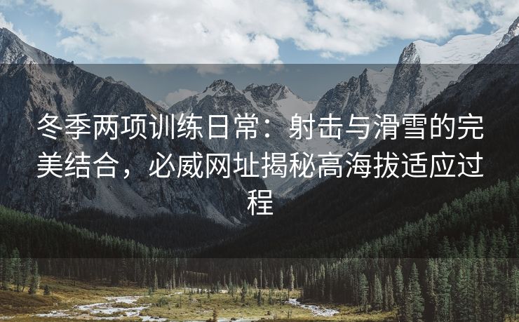 冬季两项训练日常：射击与滑雪的完美结合，必威网址揭秘高海拔适应过程